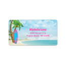 Search for surfboard return address labels Tropical