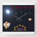 Search for happy new year clocks Wall