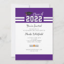 Search for purple and white graduation invitations College