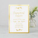 Search for foil engagement party invitations Gold