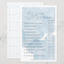 Search for over under bridal shower games Blue