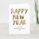 Search for non photo new years cards Gold