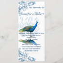 Search for peacock wedding programs Blue