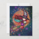 Search for whimsical cat illustration postcards Witch