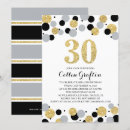 Search for black and grey birthday invitations Thirty