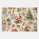 Search for old fashioned wrapping paper Santa claus