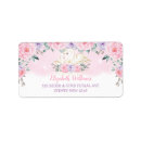 Search for pink princess return address labels Watercolor