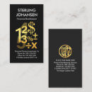 Search for accounting numbers business cards Financial