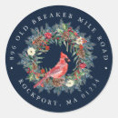 Search for red cardinal return address labels Elegant