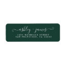 Search for dark green return address labels Modern