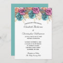 Search for peach teal wedding invitations Flowers