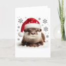 Search for otter christmas cards Ai generated