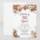 Search for cheers to 90 years birthday invitations Pink