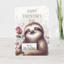 Search for sloth valentines day cards Watercolor