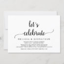 Search for lets celebrate wedding invitations Black and white