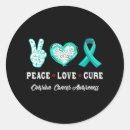 Search for peace love cure stickers Awareness