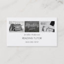 Search for reading tutor business cards Literacy