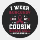 Search for burgundy ribbon stickers Sickle cell