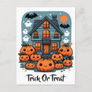 Search for bat cartoon postcards Trick or treat