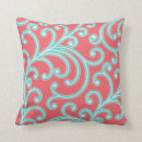 Recherche de turquoise corail coussins Girly