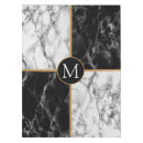 Search for white marble tablecloths Black and white