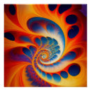 Recherche de la fractale posters Orange