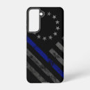 Recherche de police samsung coques Ligne bleue mince