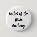 Search for father of the bride buttons Black and white