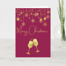 Search for wine glass christmas cards Gold