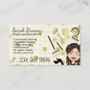 Search for cleaning services business cards Housekeeper