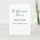 Search for rehearsal dinner cards The night before