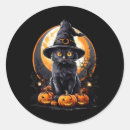 Search for witchs cat stickers Cozy autumn