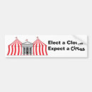 Search for expecting bumper stickers Elect a clown