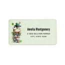 Search for cute shamrock return address labels St patrick's day
