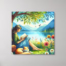 Search for cat reading book art Watercolor