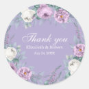 Search for purple flowers thank you stickers Lavender