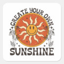 Recherche de visage du soleil autocollants Rétro