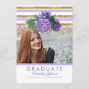 Search for purple and gold graduation invitations Elegant