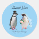 Search for penguin wedding stickers Thank you