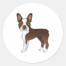 Search for boston terrier cartoon stickers Illustration