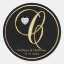 Search for letter c wedding stickers Gold