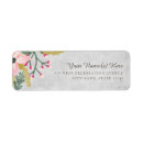 Search for pink grey wedding return address labels Modern