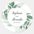 Search for hunter wedding stickers Green and white
