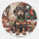 Search for dachshund christmas stickers Puppy