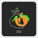Search for black cat and pumpkin stickers Halloween