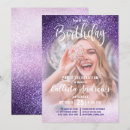 Search for lilac birthday invitations Glitter