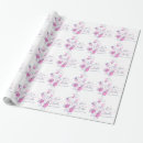 Recherche de fleurs graphiques papier cadeau Bleu
