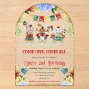 Search for circus animal birthday invitations Bear