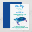 Recherche de tortues de mer invitations Bleu