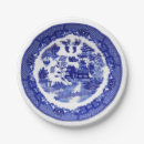 Search for blue and white china paper plates Vintage